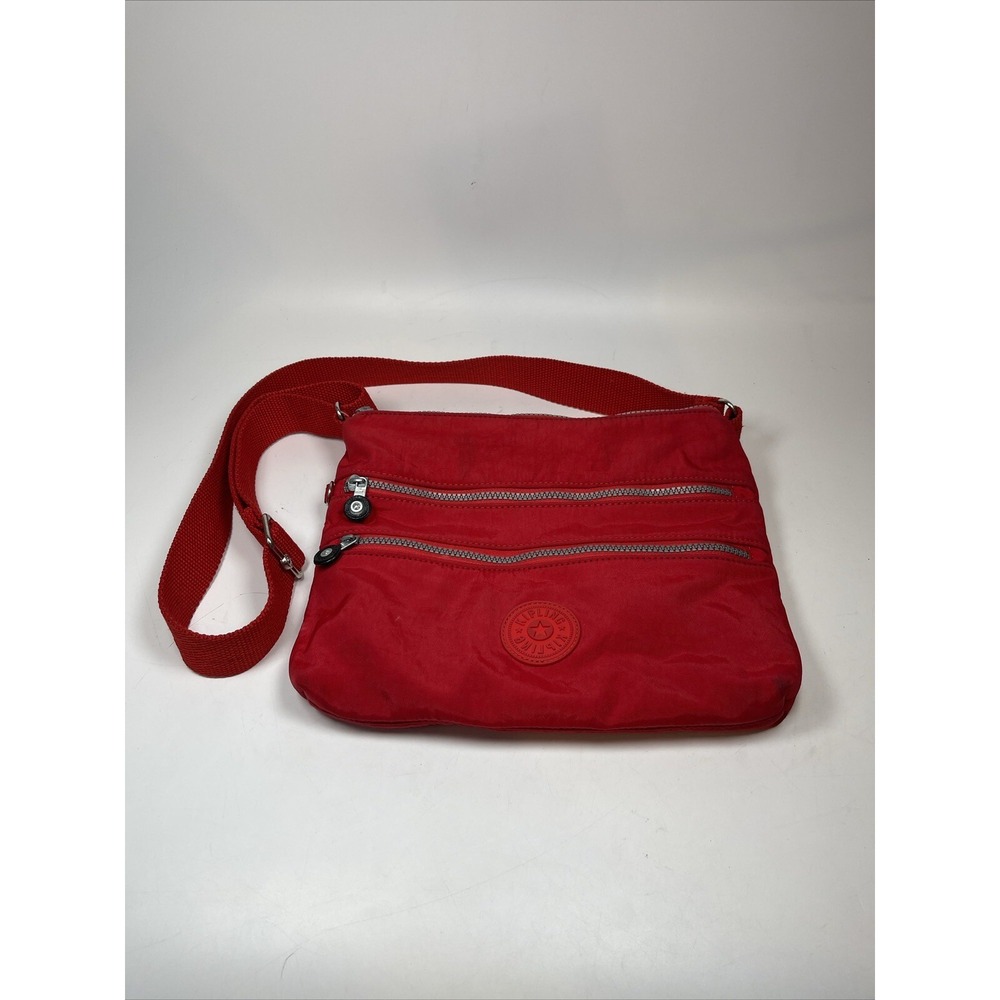 Kipling Women's Alvar Crossbody Lightweight Nylon Shoulder Bag Red 11x9x1"